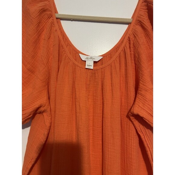 Lilly Pulitzer Zemini Maxi Dress Coverup Large Flamingo Feather Crnkl Gauze - Picture 5 of 11